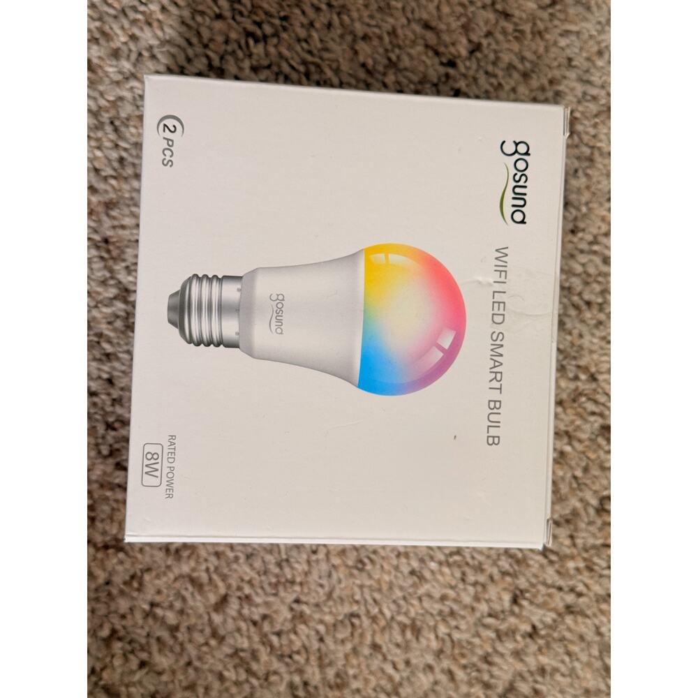 Gosund WiFi LED Smart Bulb 2 Pack RGBW E26 8W Alexa Google App Control New